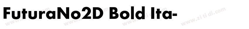 FuturaNo2D Bold Ita字体转换